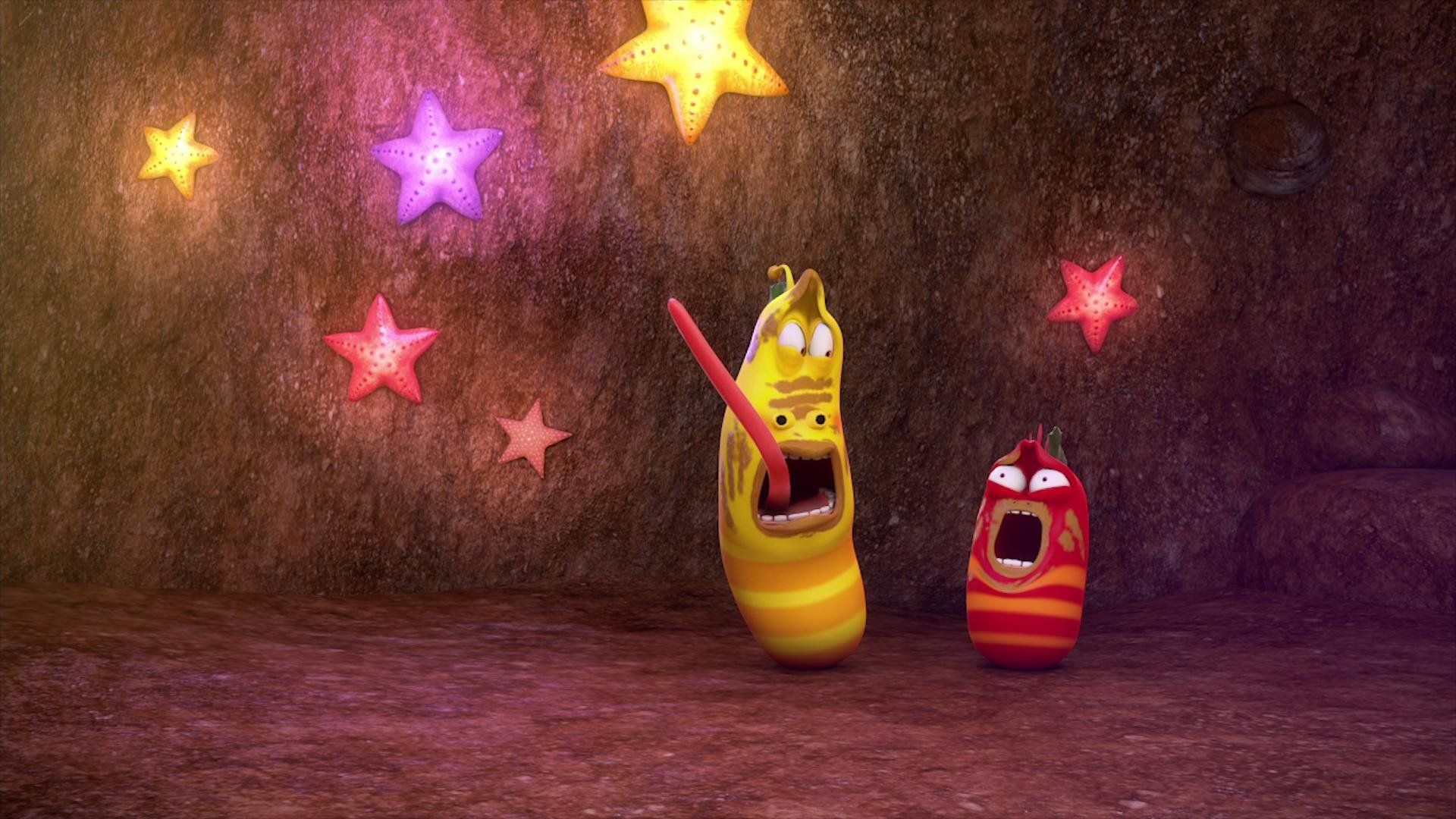 Larva Island background