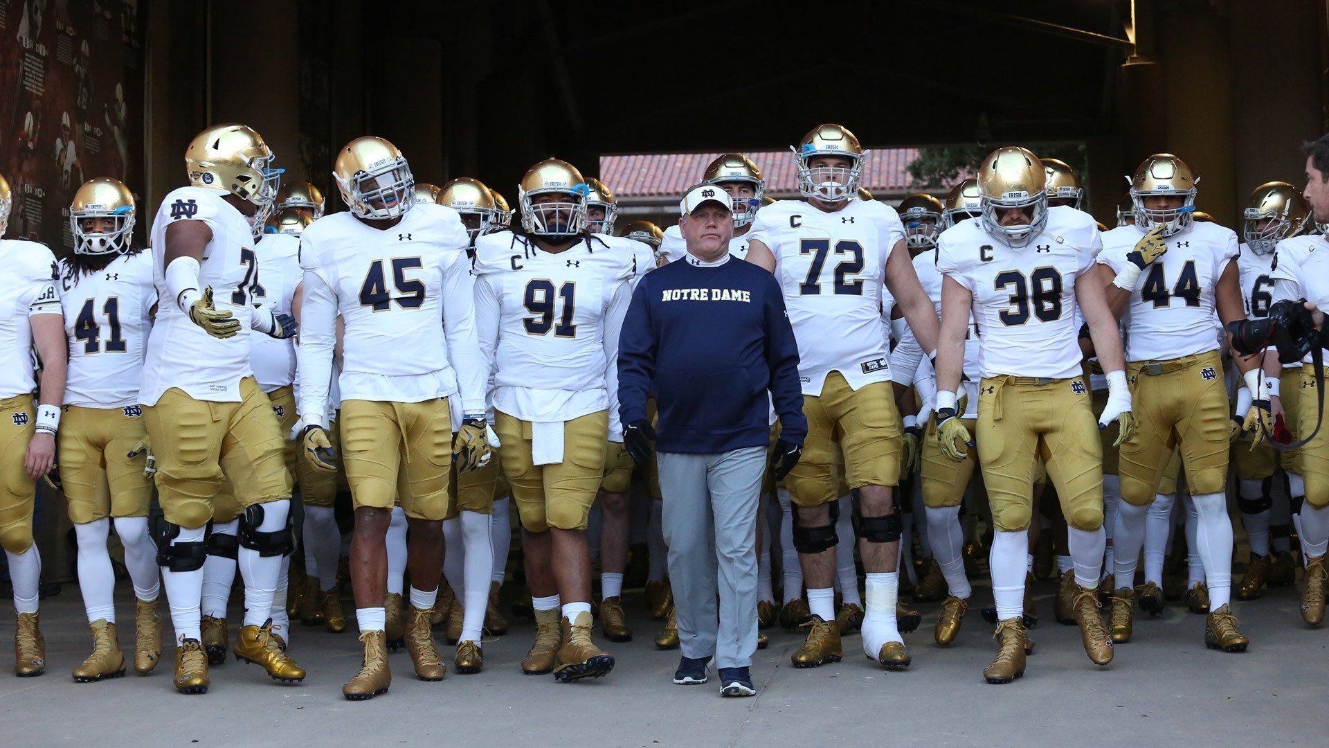 A Season with Notre Dame Football background