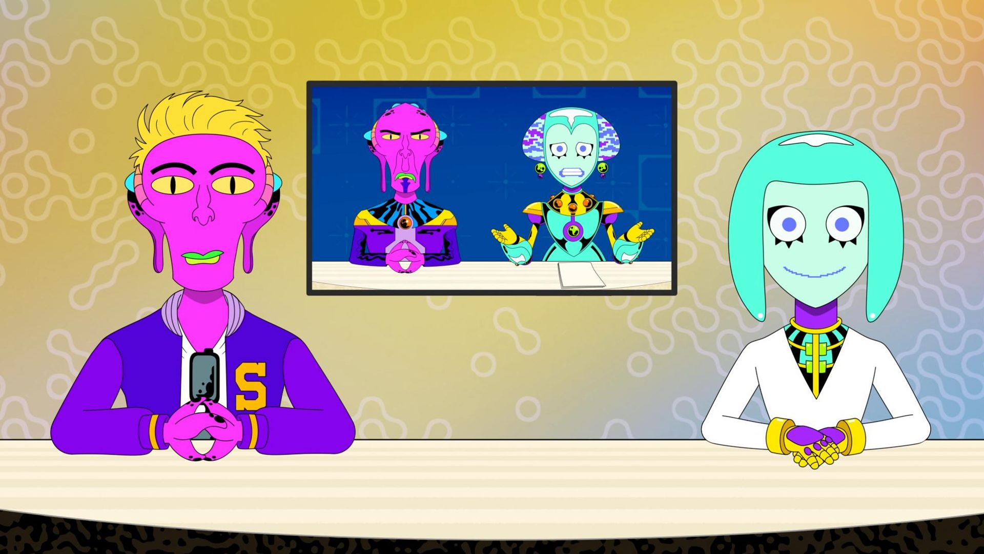 Alien News Desk background
