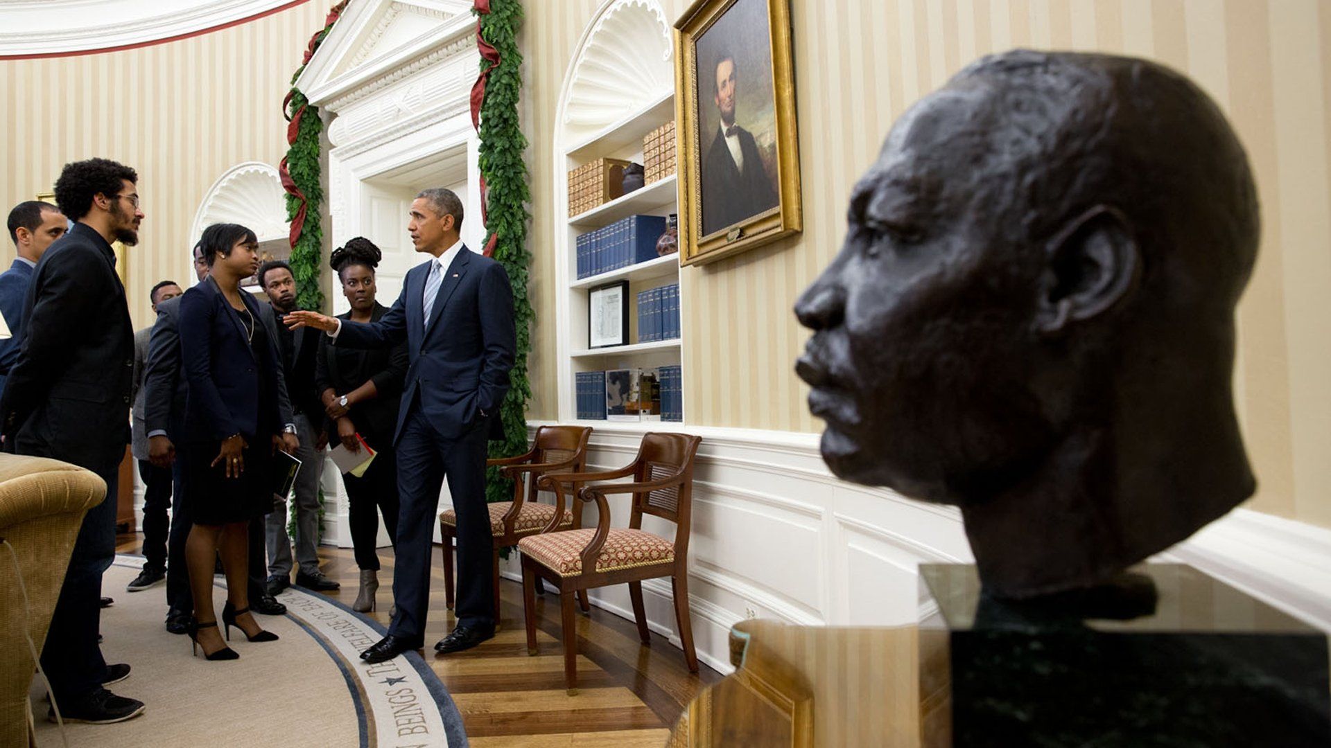 Inside Obama's White House background
