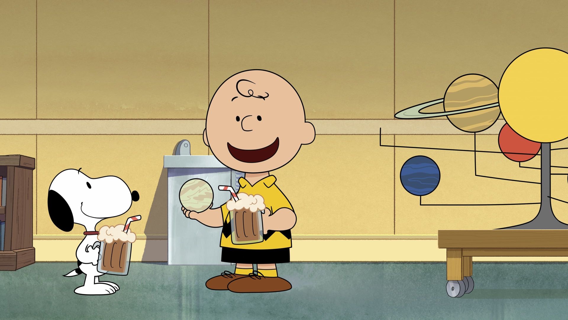 Snoopy in Space background