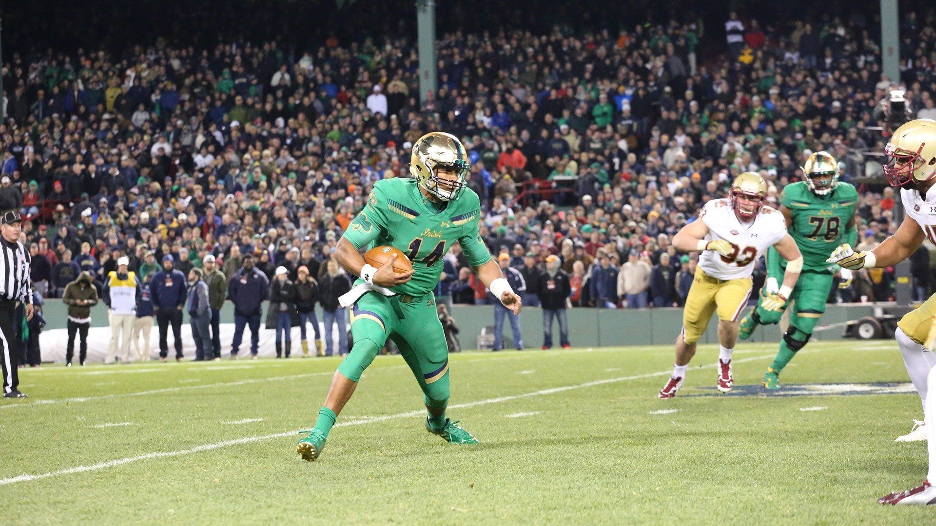 A Season with Notre Dame Football background
