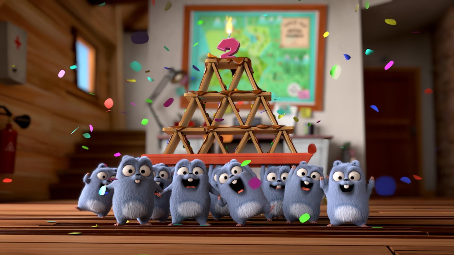 Grizzy and the Lemmings background