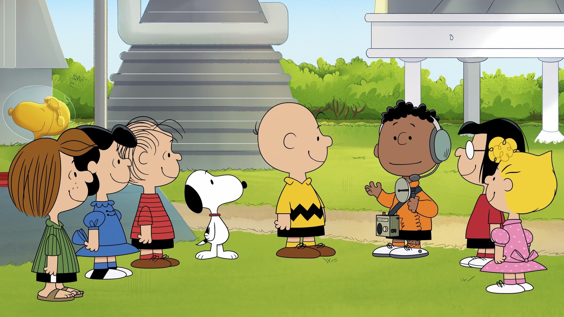 Snoopy in Space background