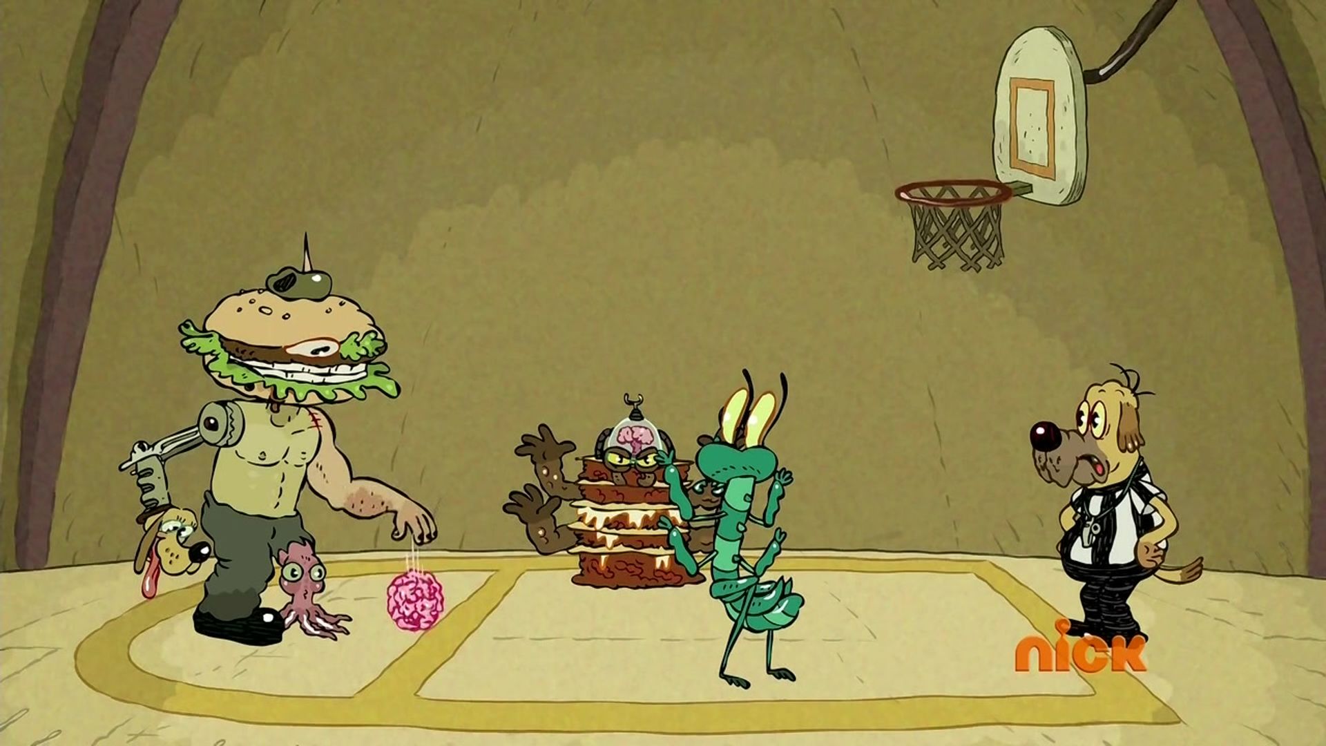 Pig Goat Banana Cricket background