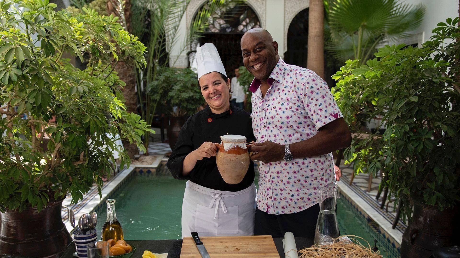 Ainsley's Mediterranean Cookbook background