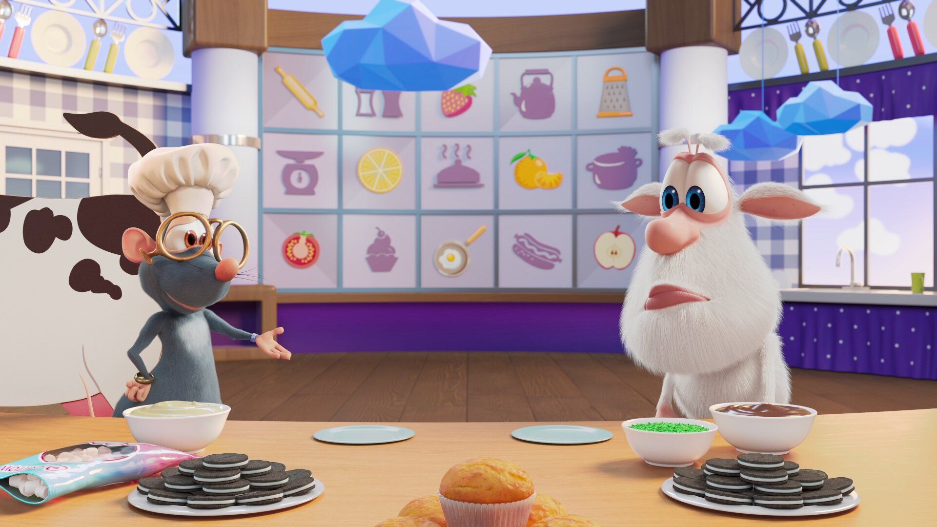 Booba: Food Puzzle background