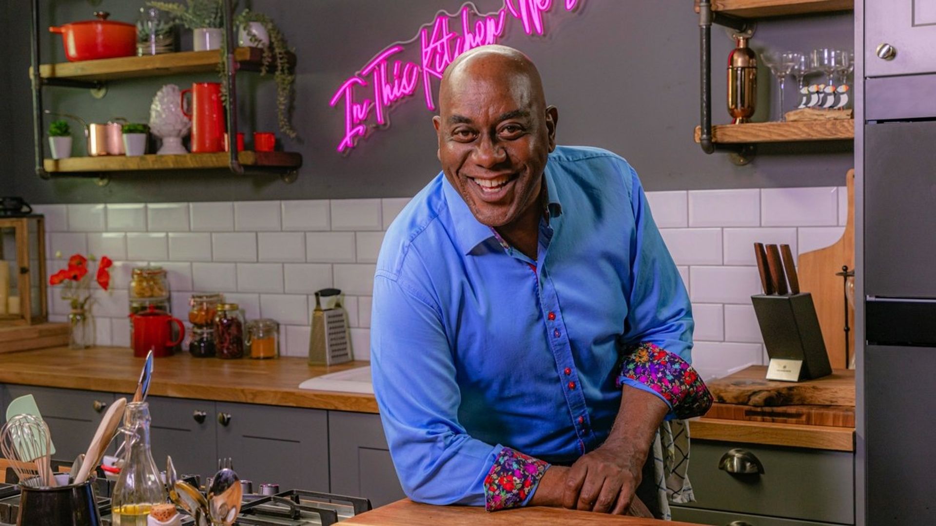 Ainsley's Good Mood Food background