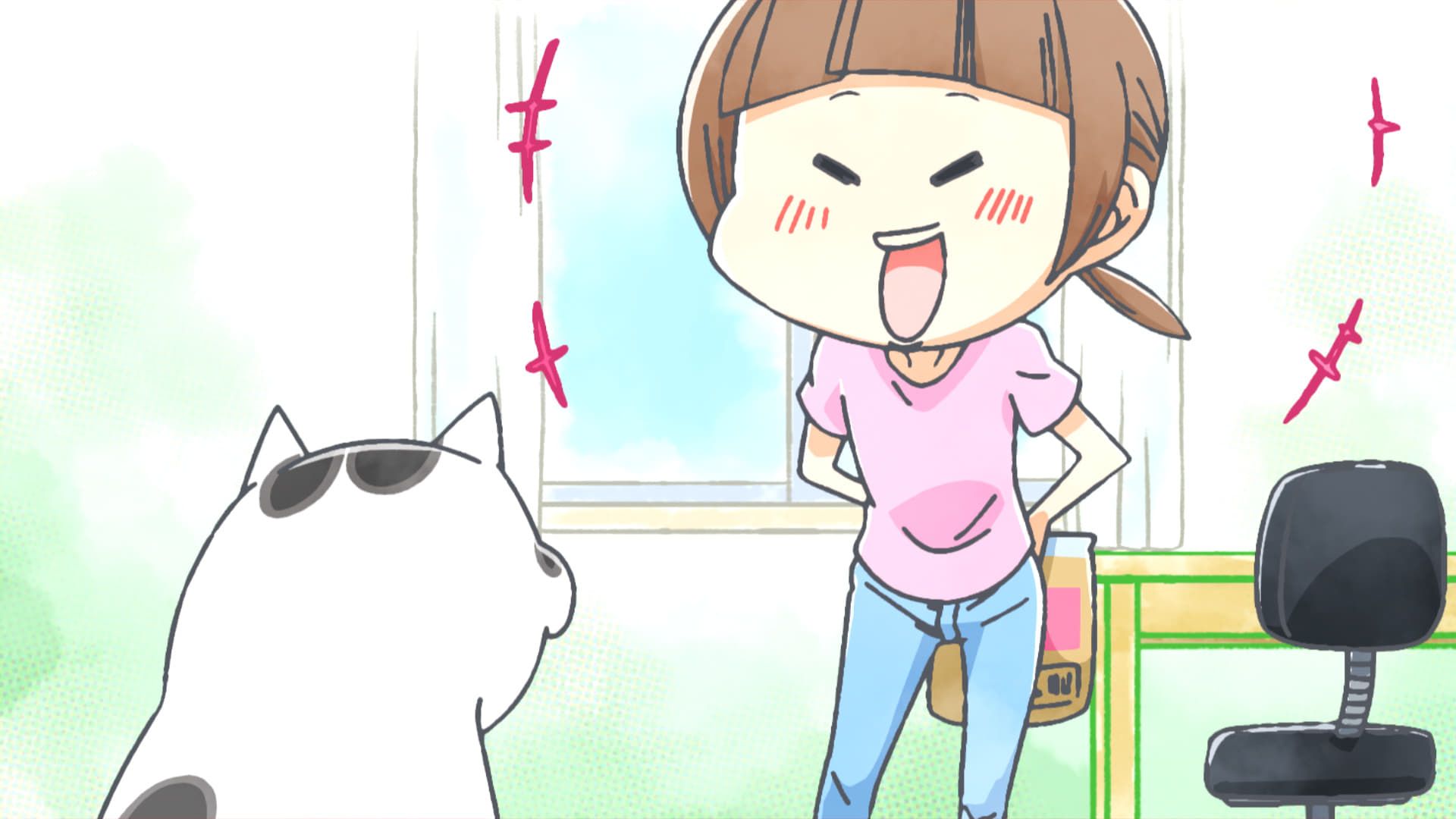 Inu to Neko Docchi mo Katteru to Mainichi Tanoshii background