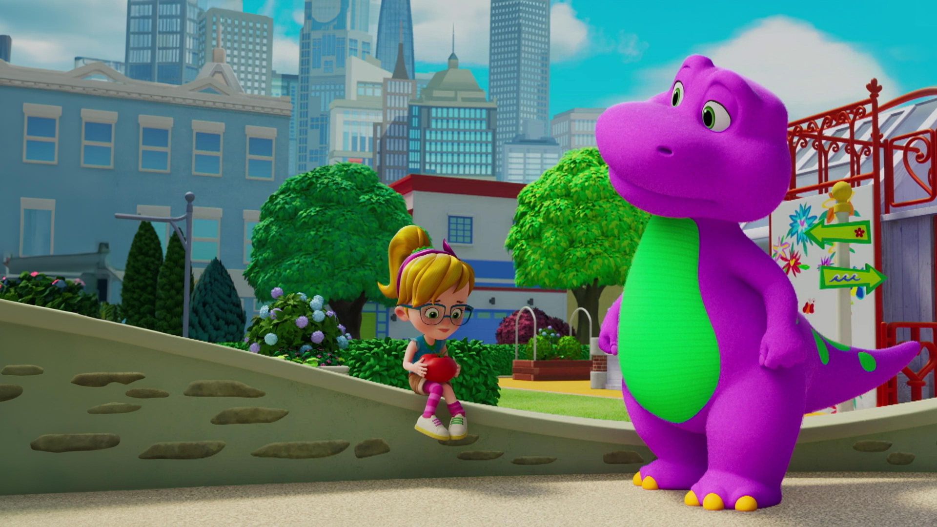 Barney's World background