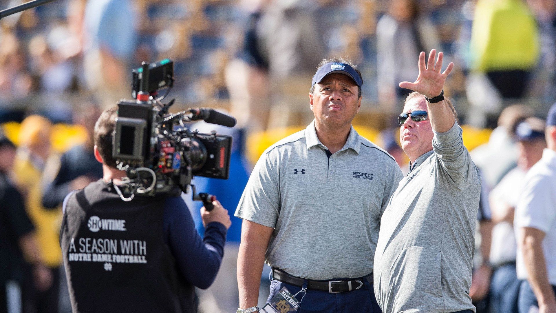 A Season with Notre Dame Football background