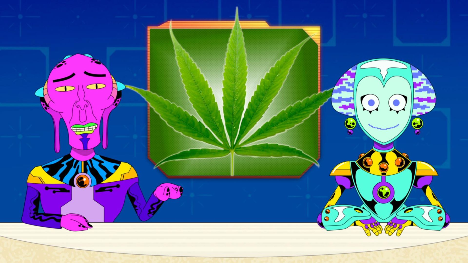 Alien News Desk background