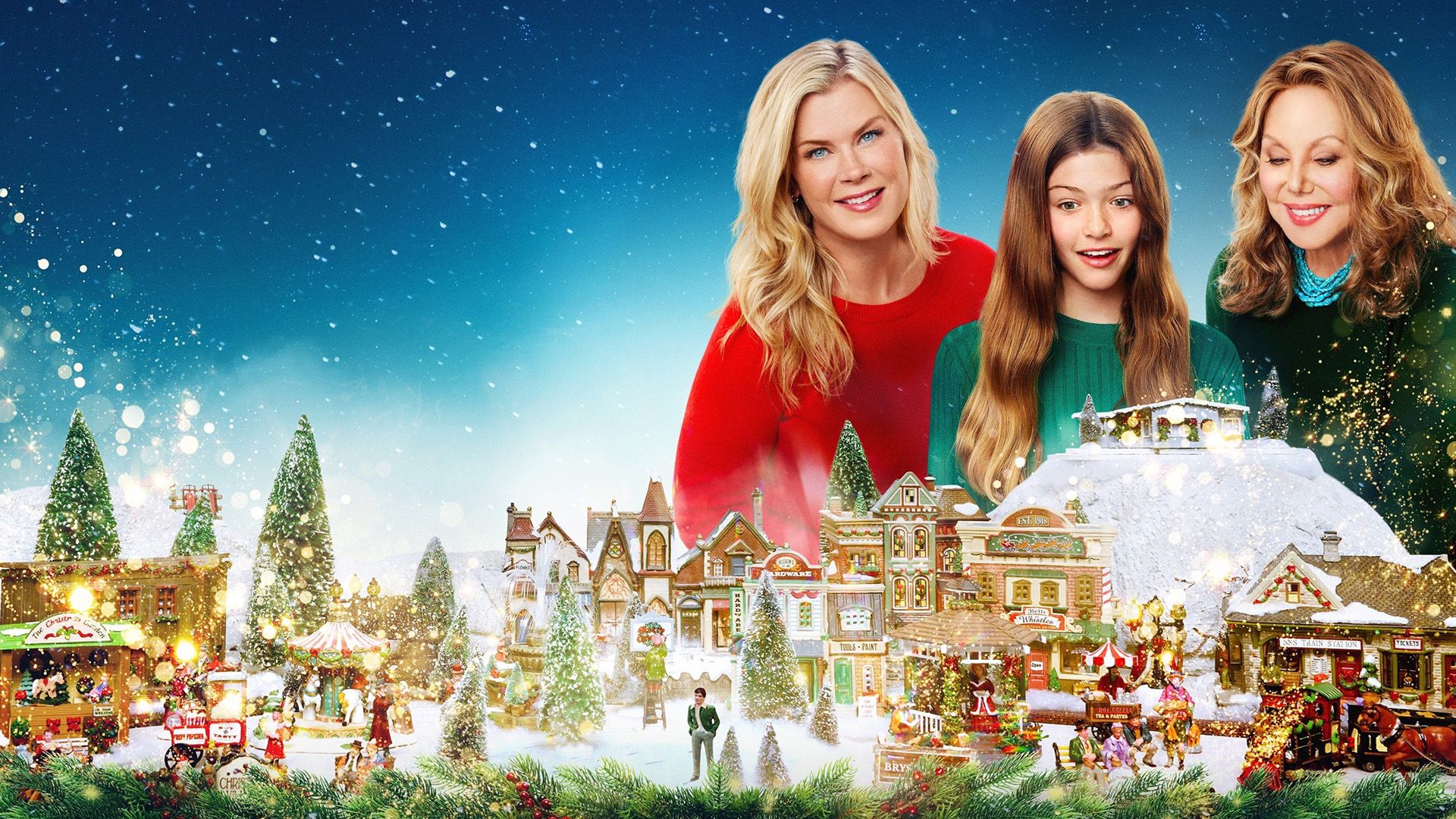 A Magical Christmas Village background
