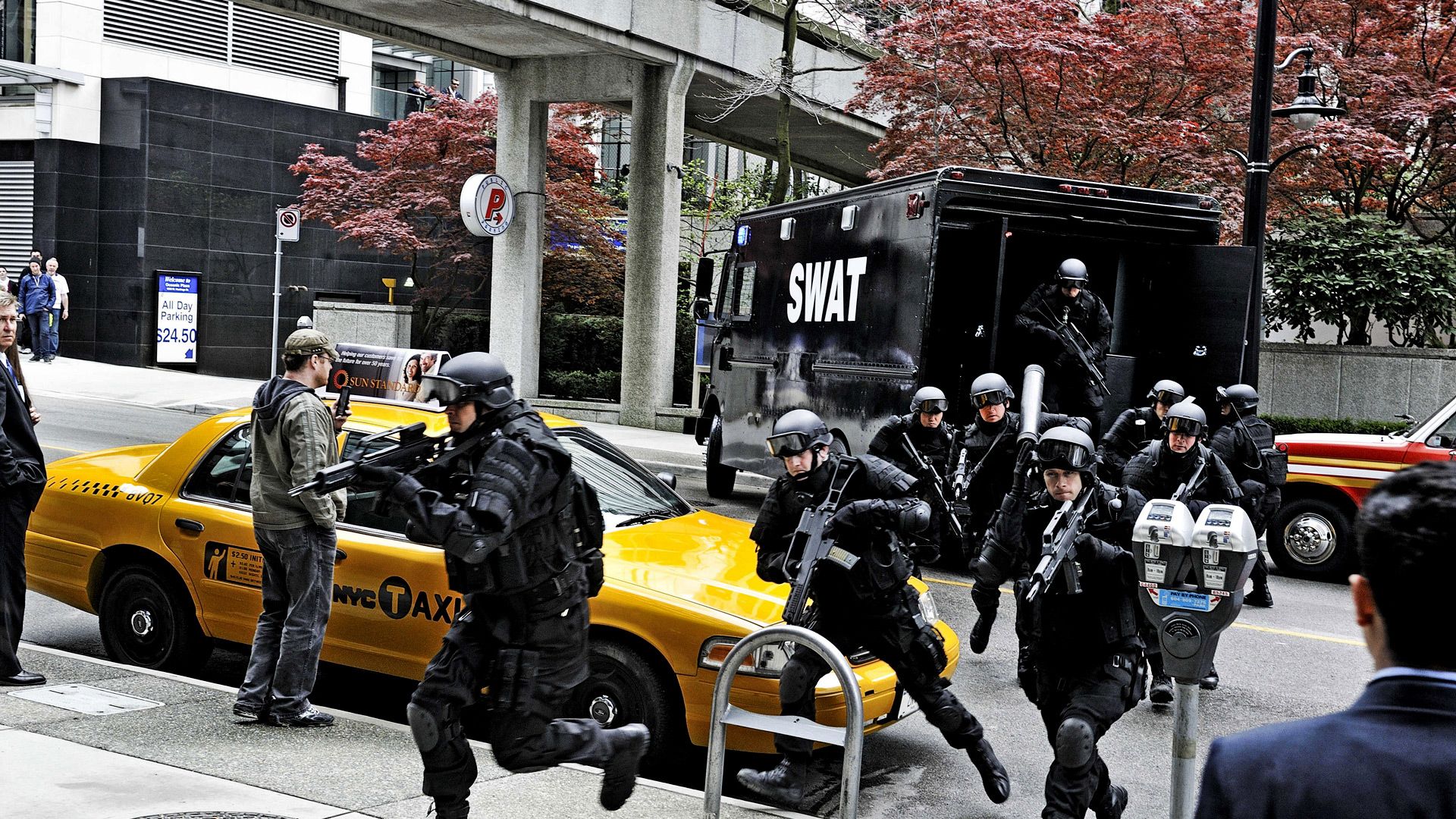 Assault on Wall Street background