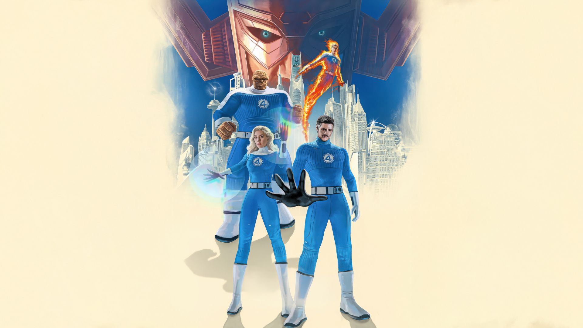 The Fantastic Four: First Steps background