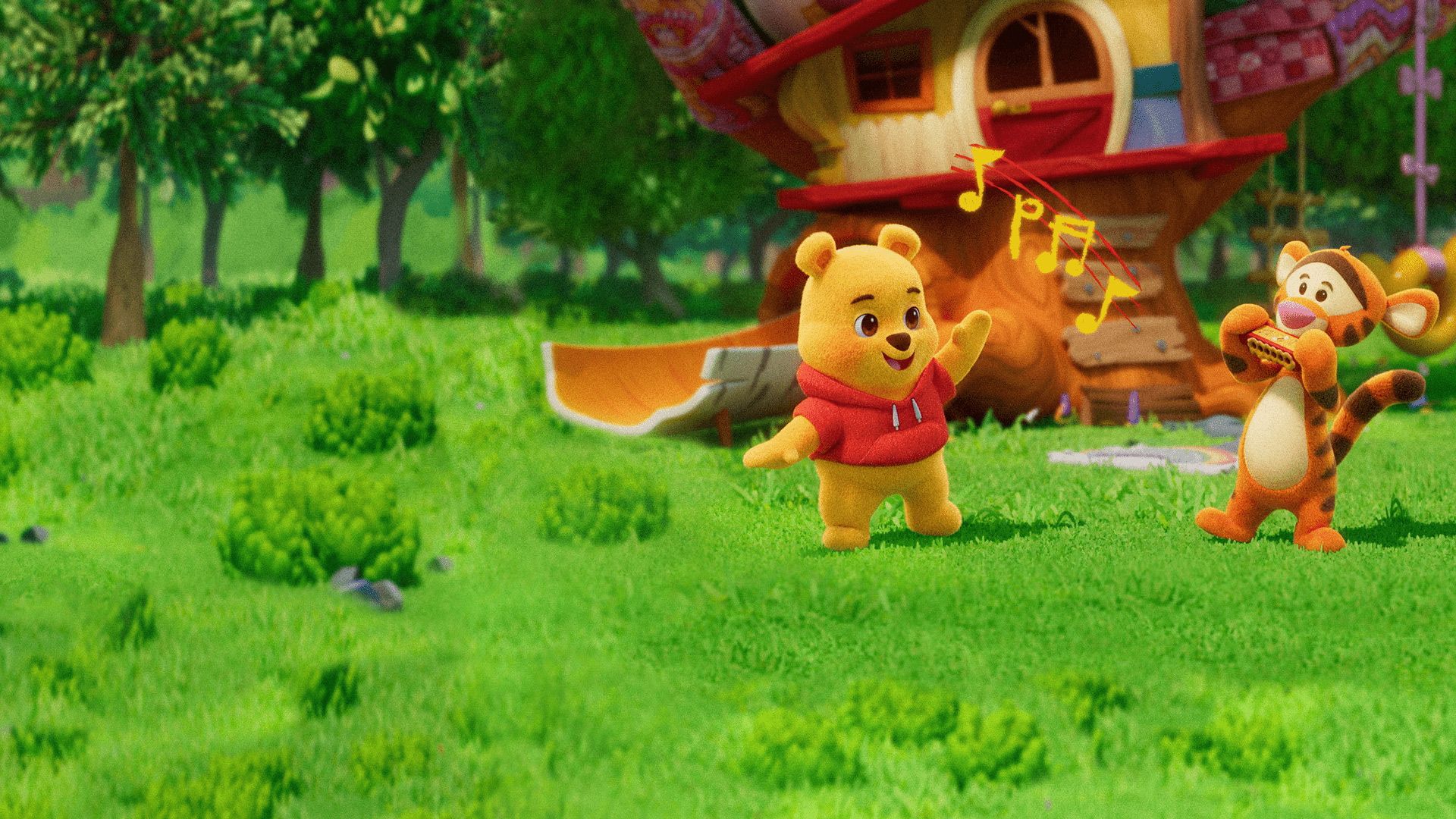 Playdate with Winnie the Pooh background
