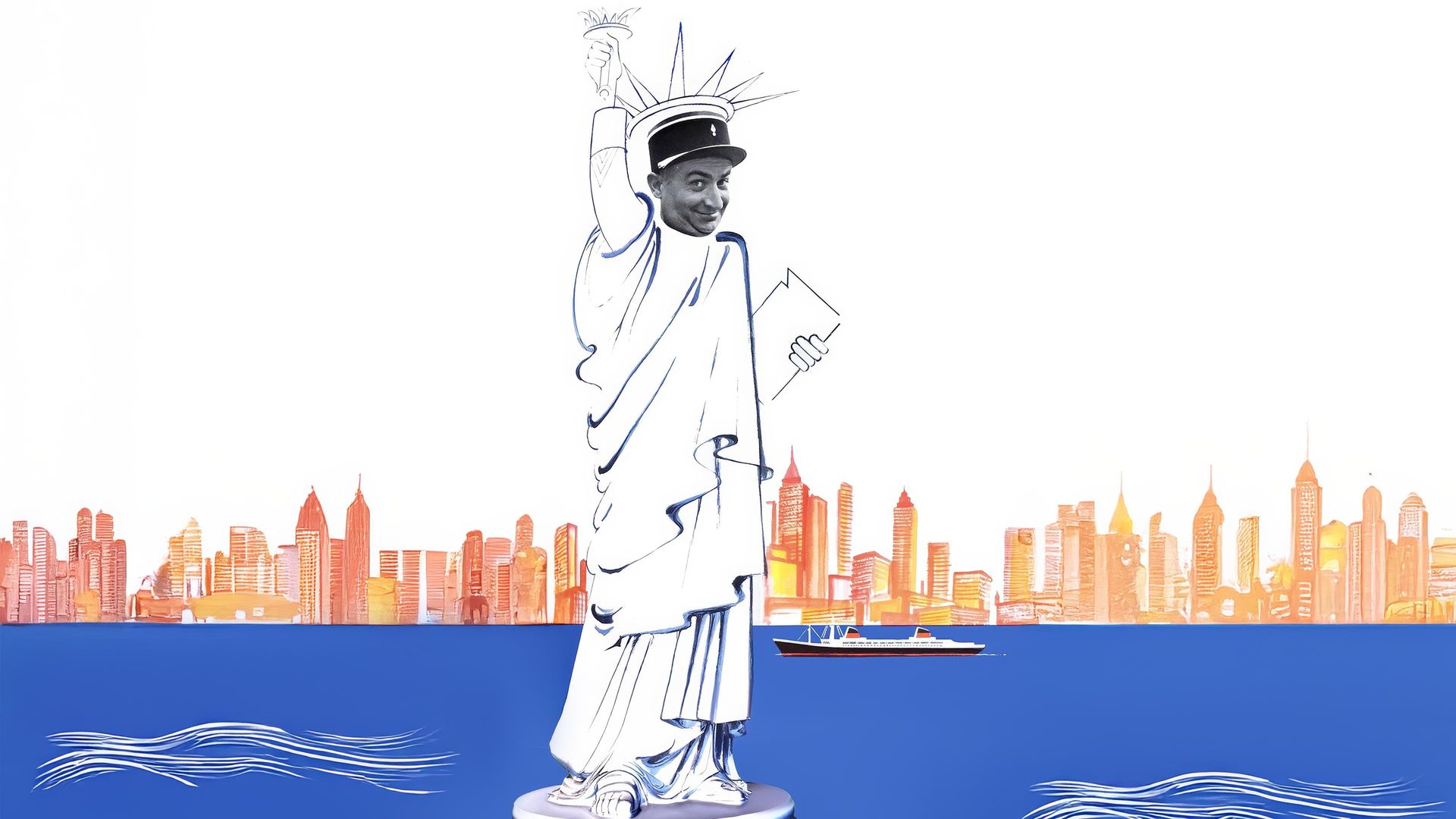 The Gendarme in New York background