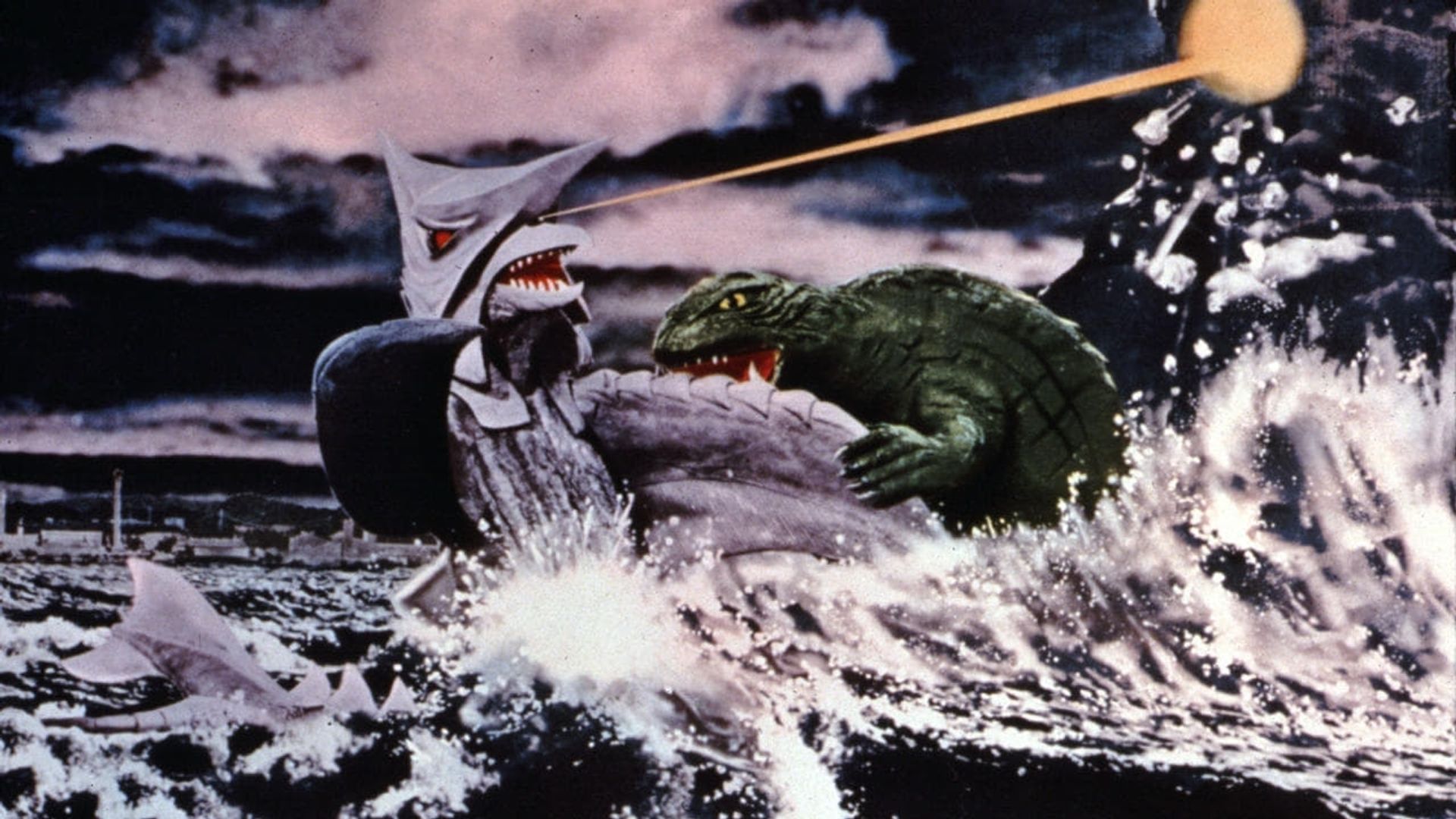Gamera tai Shinkai kaijû Jigura background