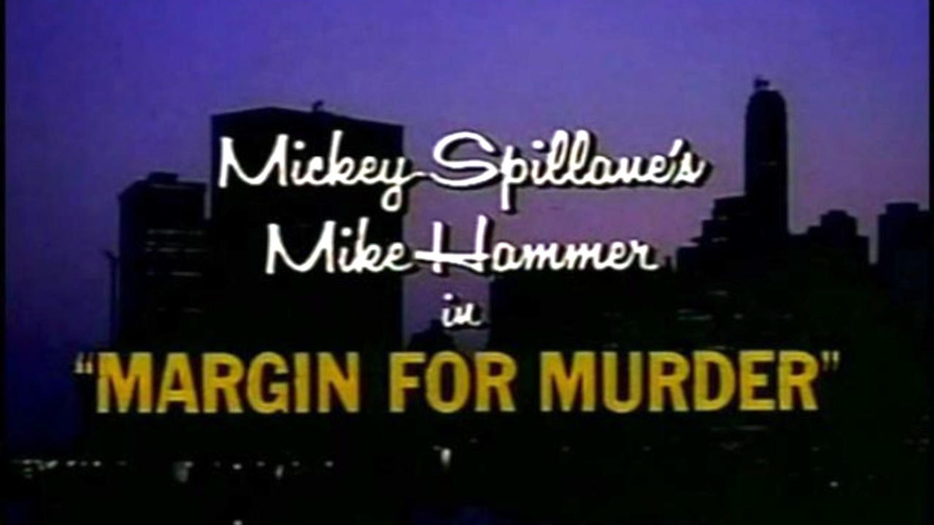 Margin for Murder background