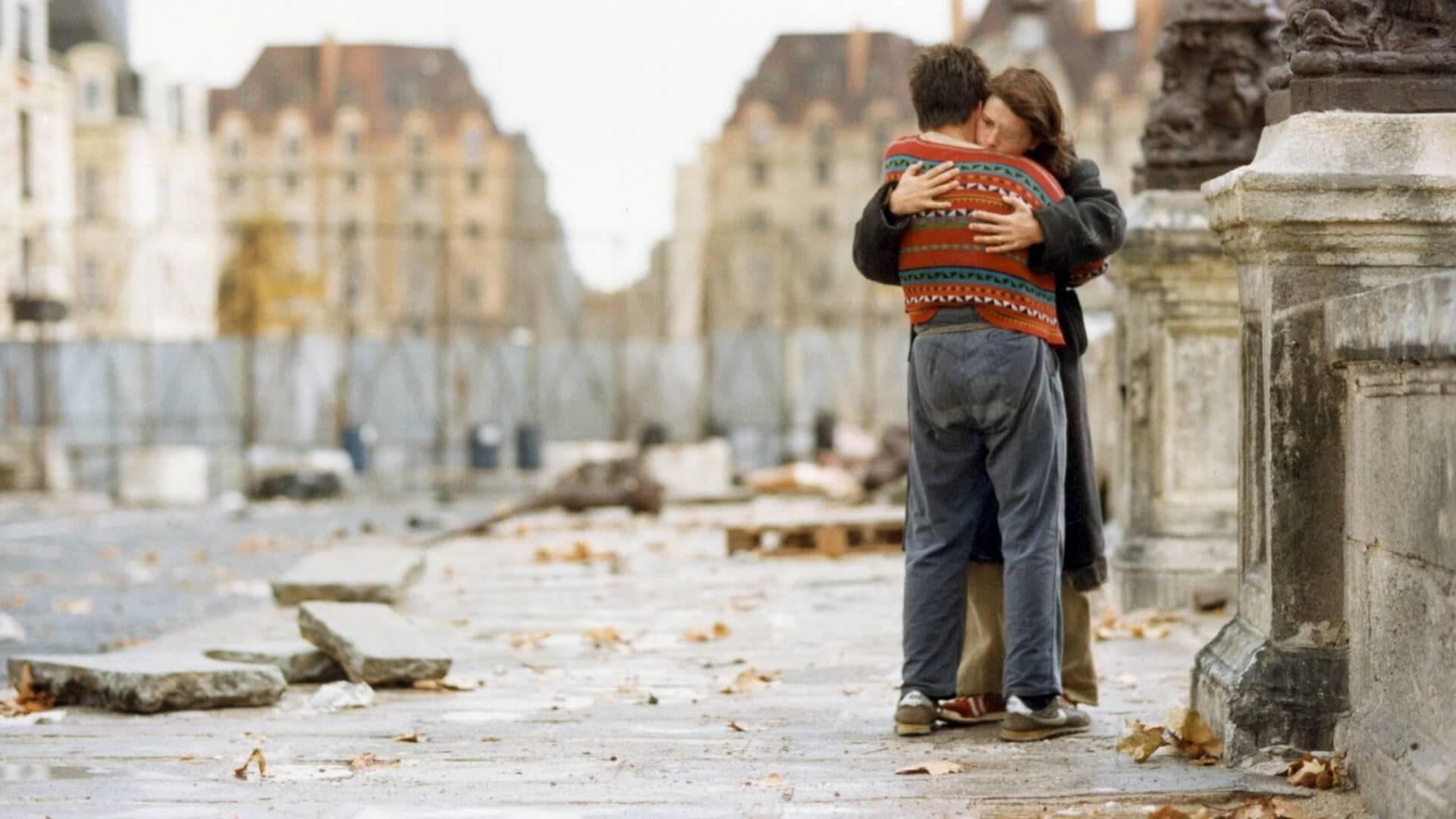 The Lovers on the Bridge background