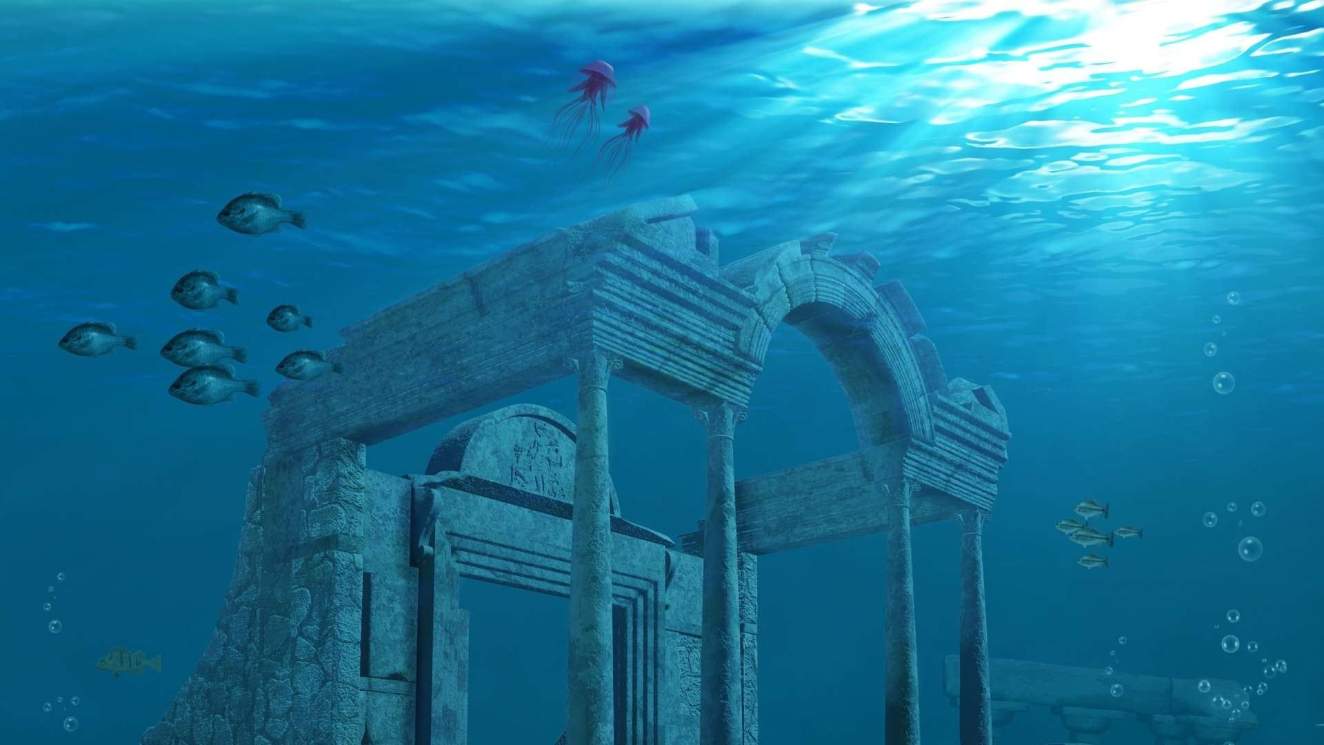 The Lost City of Atlantis background