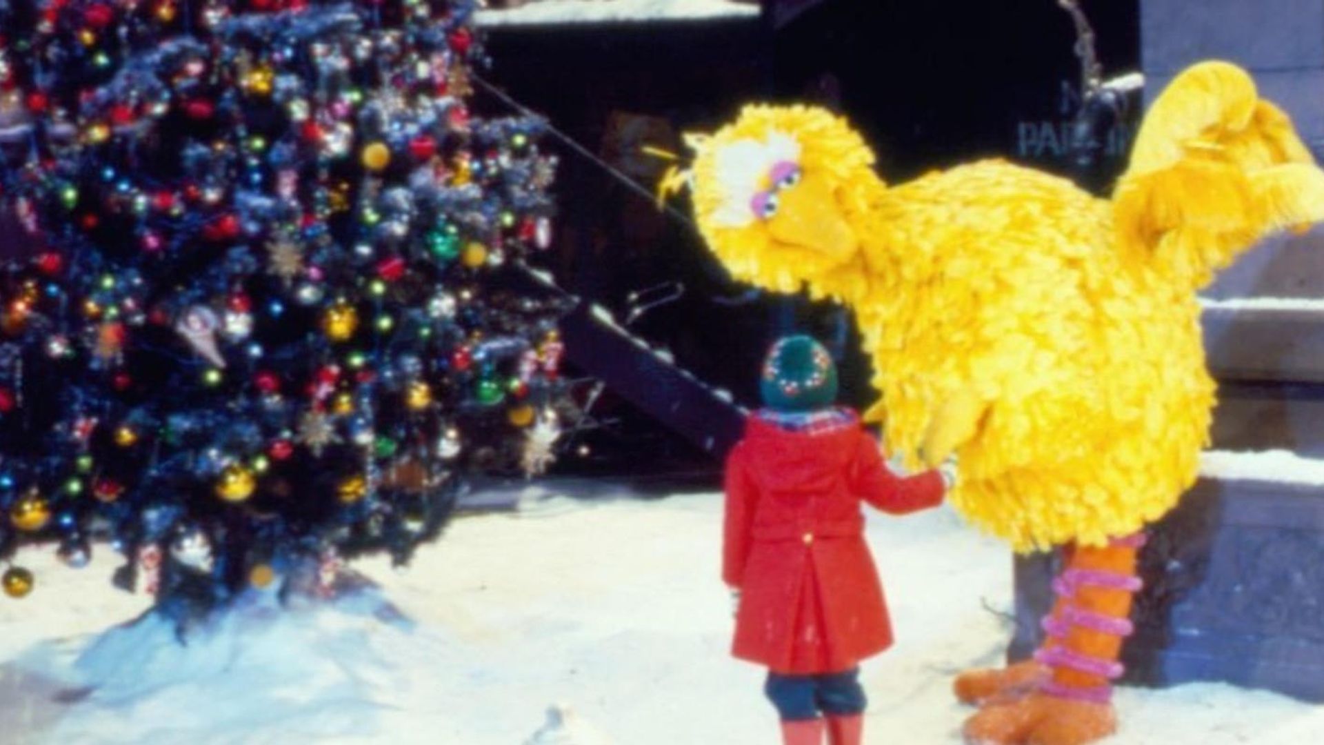 Christmas Eve on Sesame Street background