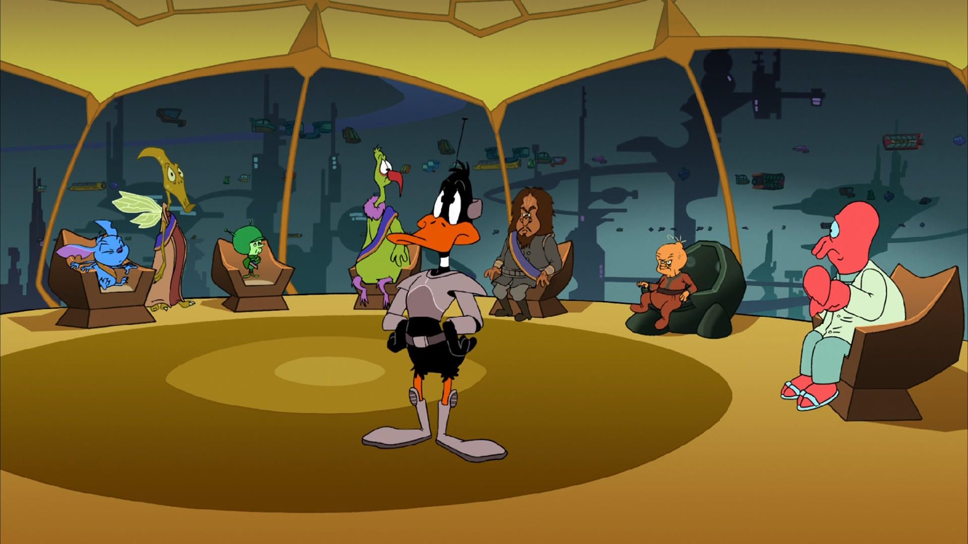 Duck Dodgers in Attack of the Drones background