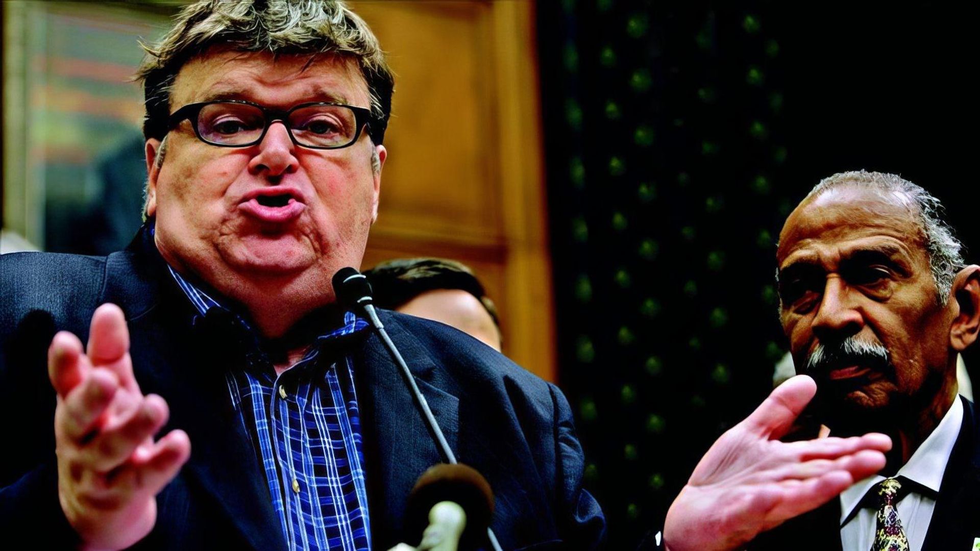 Michael Moore Hates America background