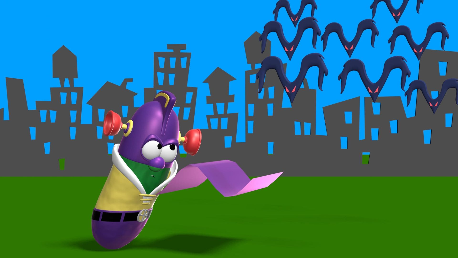 Larry Boy: The Cartoon Adventures background