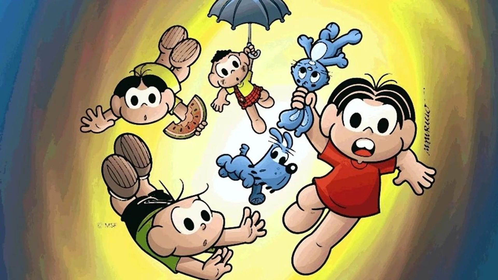 Turma da Mônica em uma Aventura no Tempo background