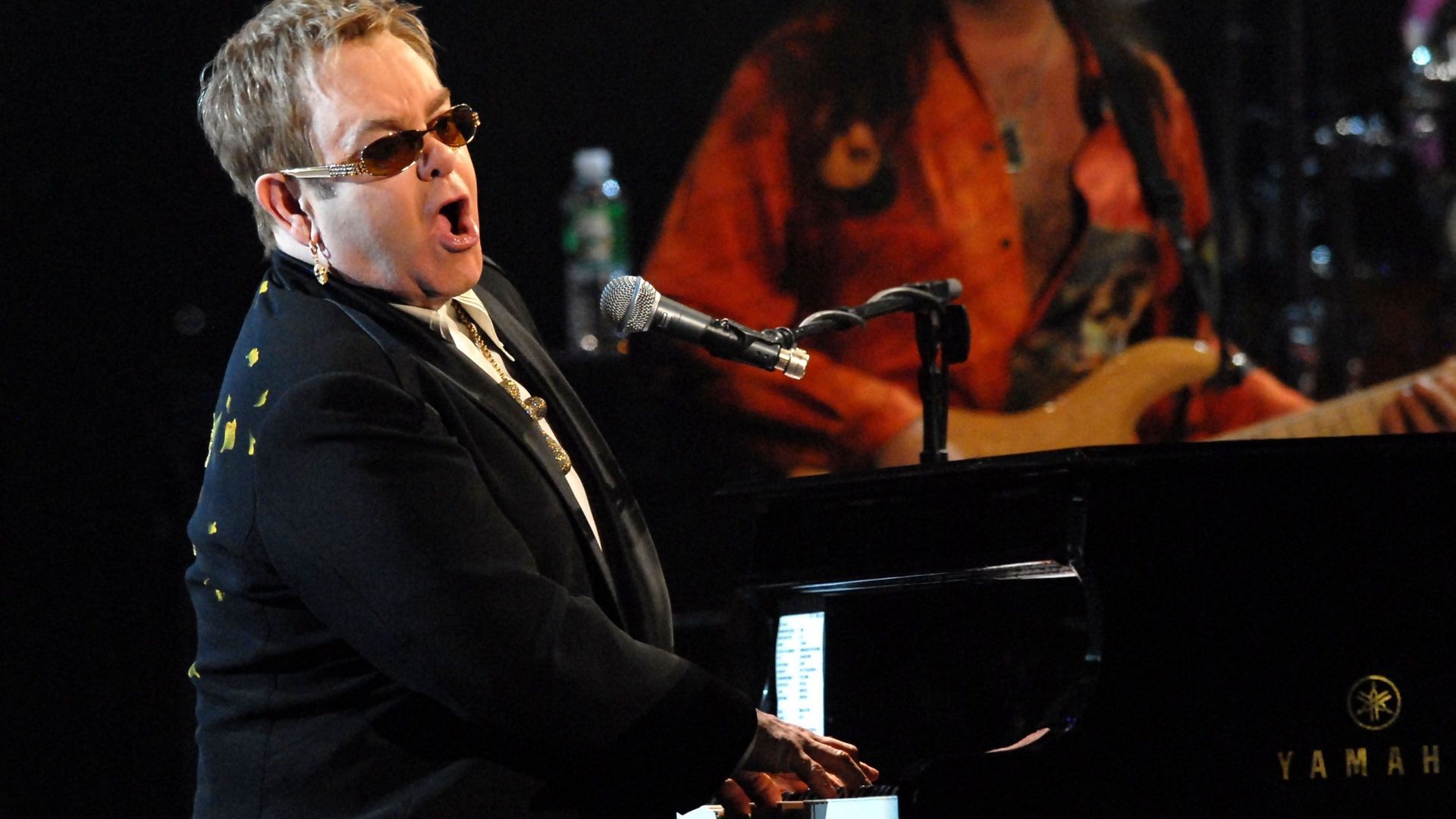 Happy Birthday Elton! From Madison Square Garden, New York background