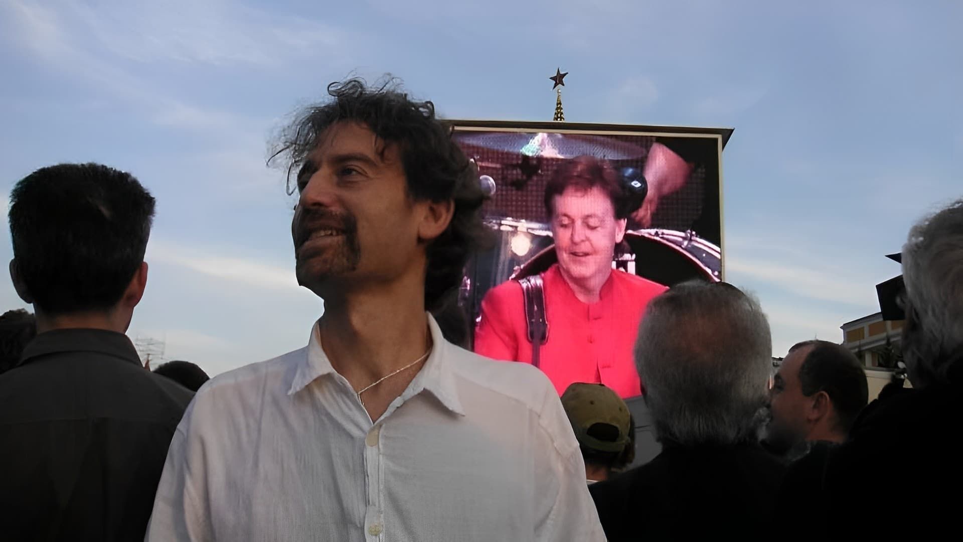 Paul McCartney in Red Square background