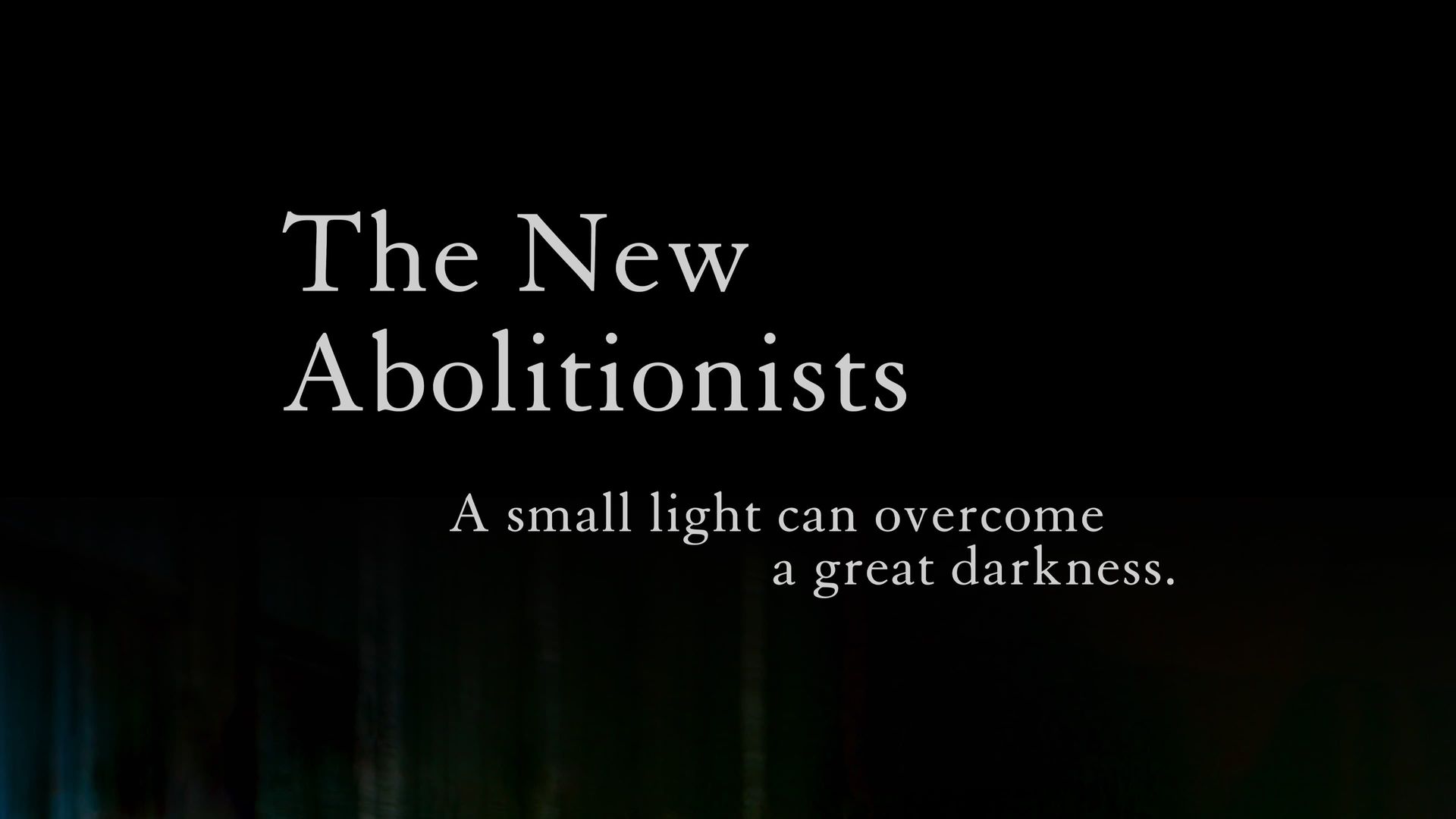 The New Abolitionists background