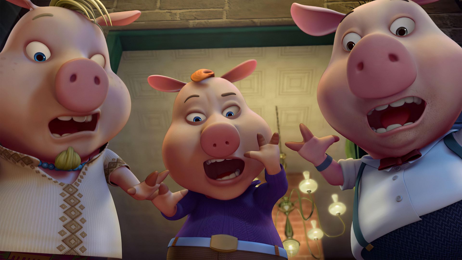 Unstable Fables: 3 Pigs & a Baby background