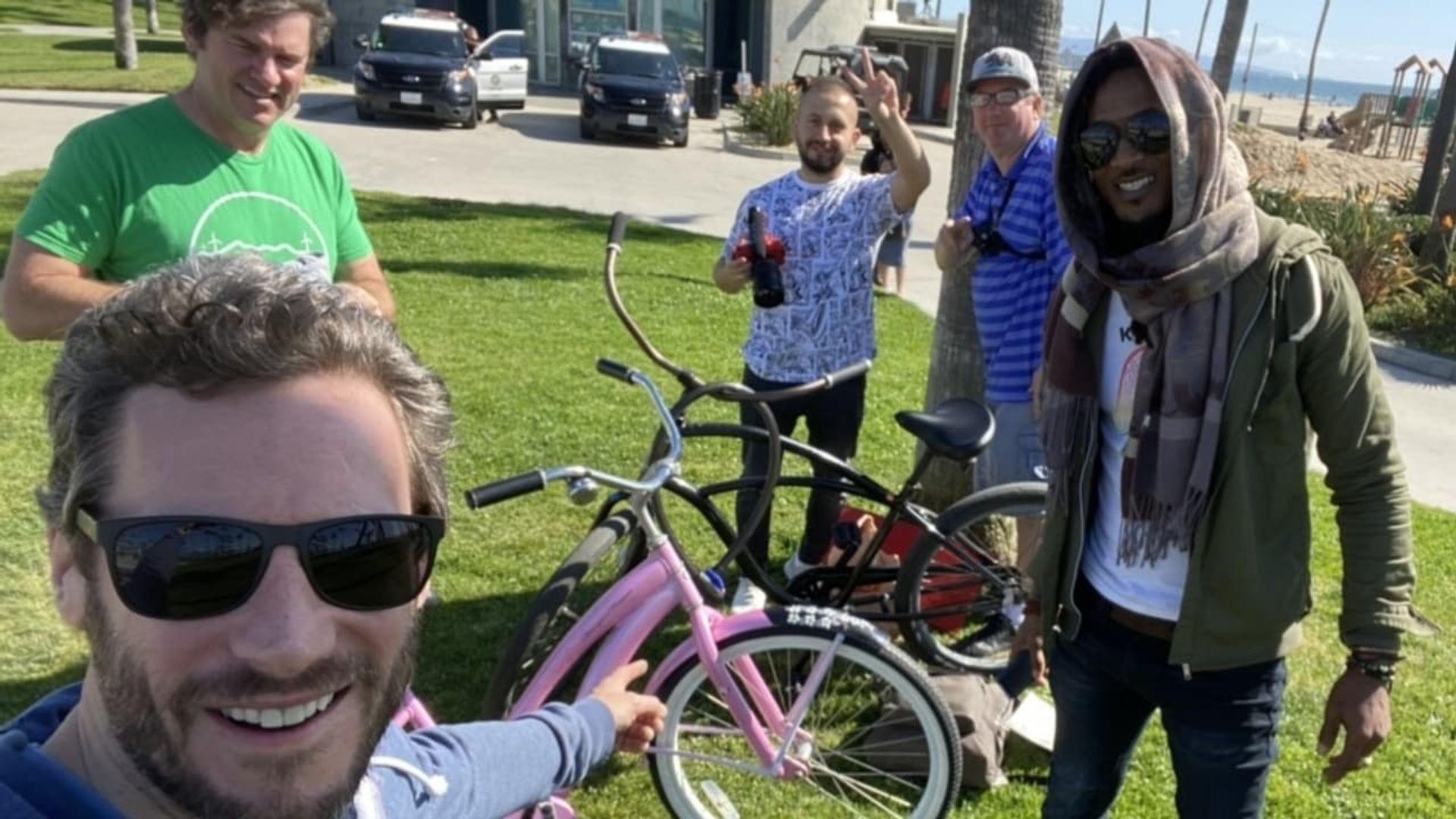 The Man with the Pink Bicycle background