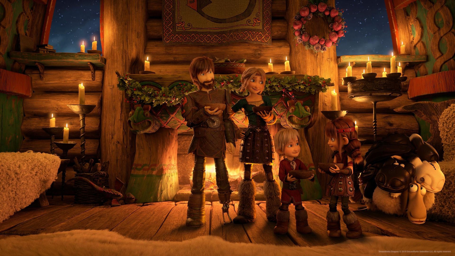 How to Train Your Dragon: Snoggletog Log background