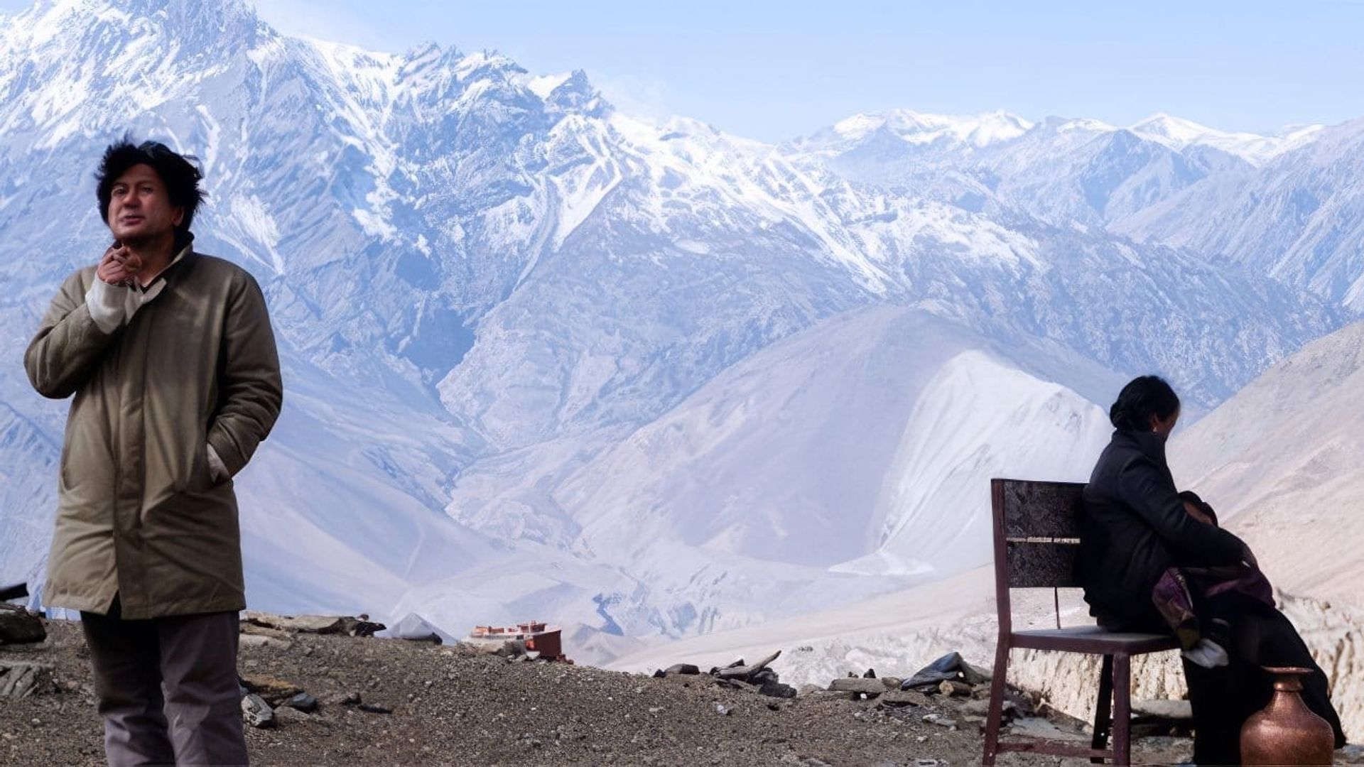 With a Girl of Himalaya background