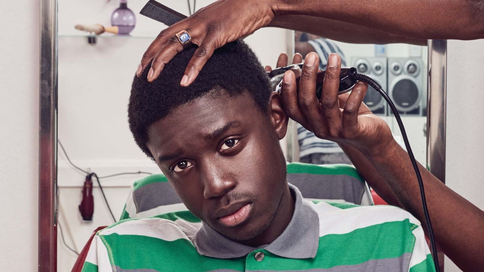 National Theatre Live: Barber Shop Chronicles background