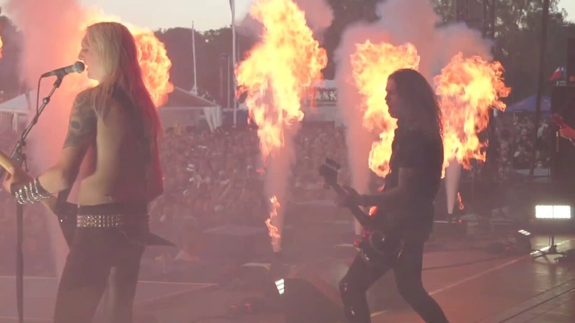 Hammerfall: Live! Against the World background