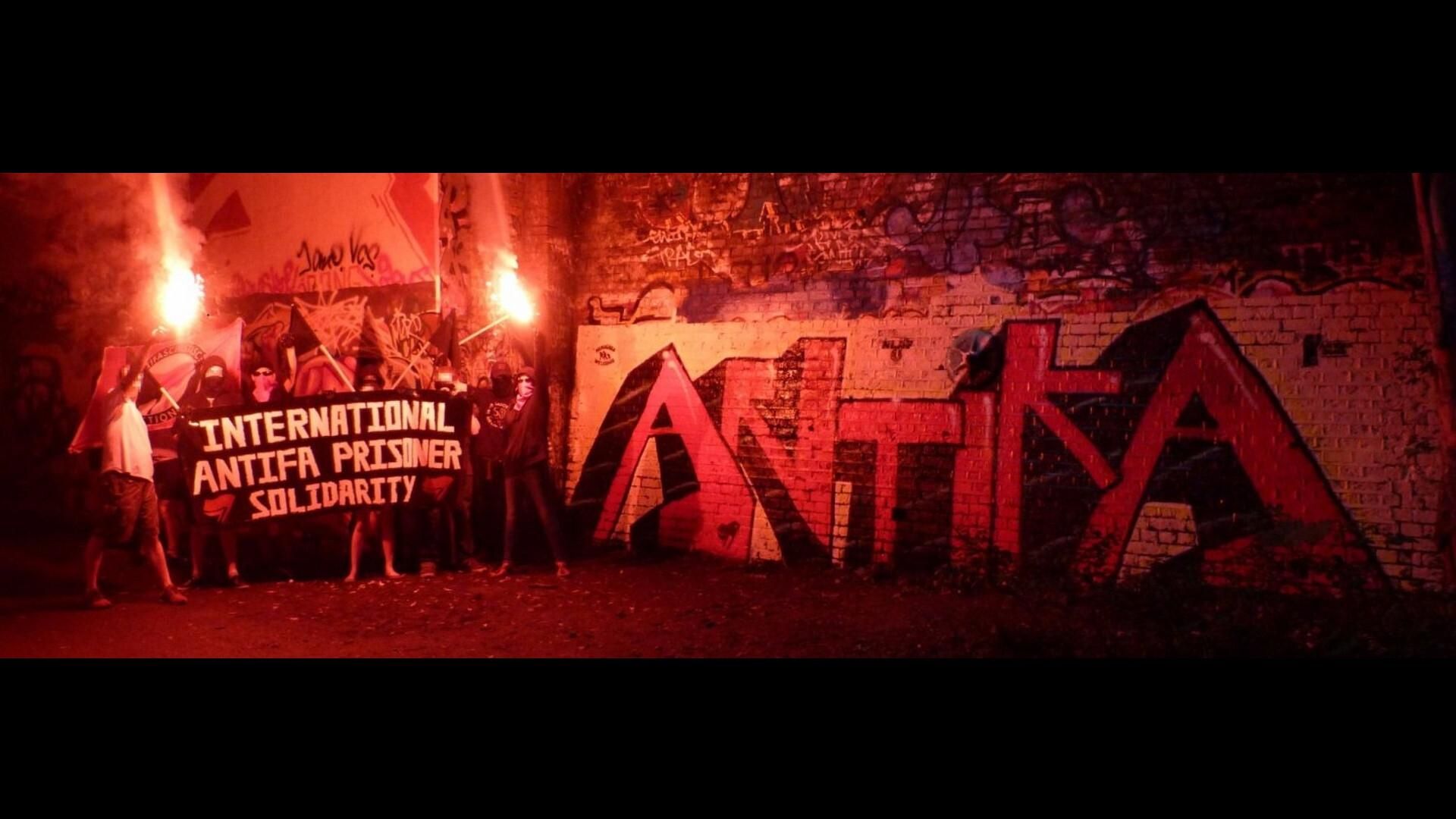 Antifa: Rise of the Black Flags background