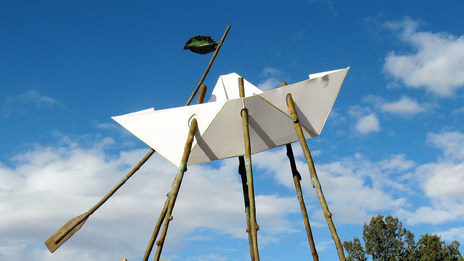 Origami in the Garden Film background