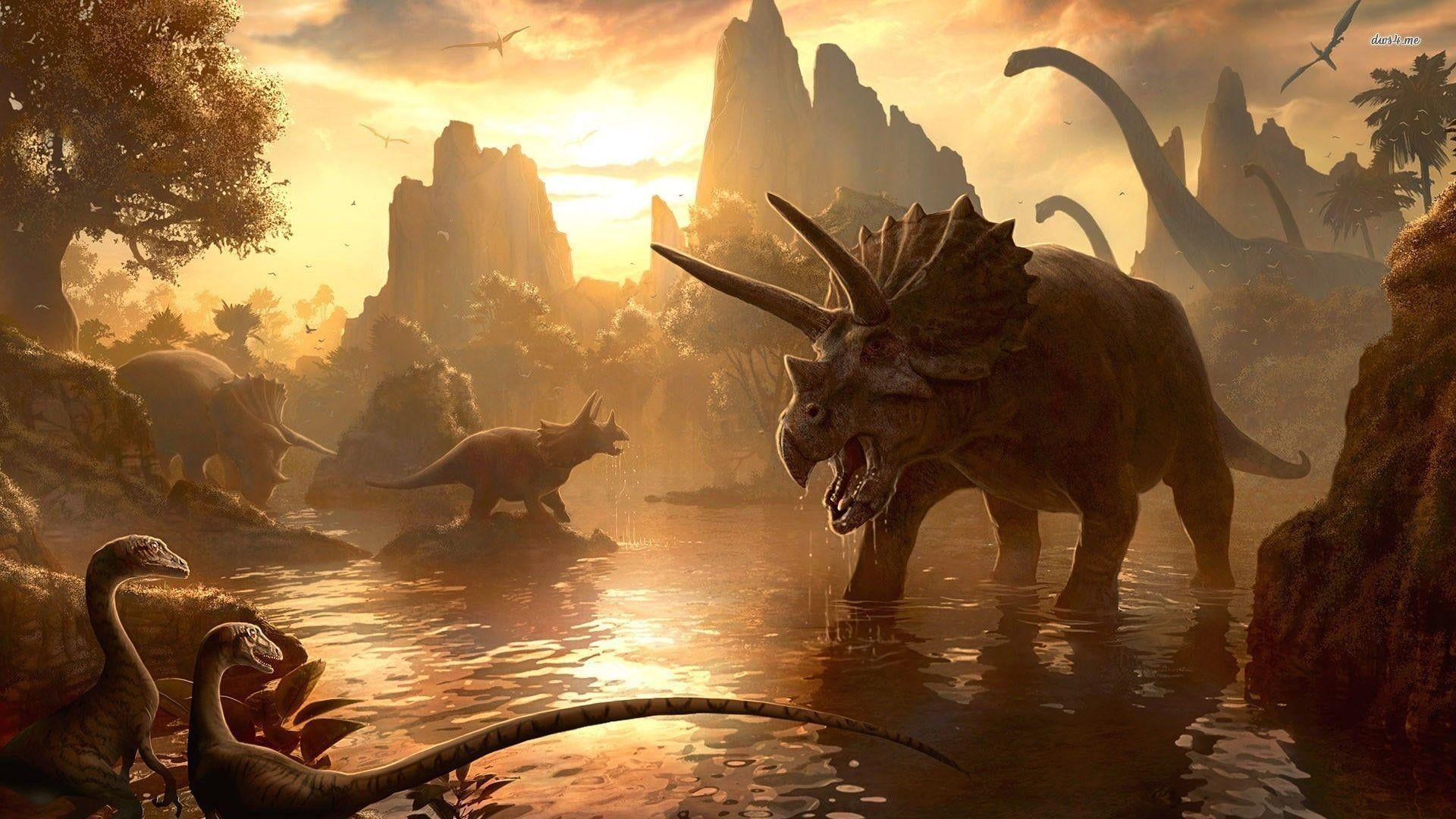 Last Day of the Dinosaurs background