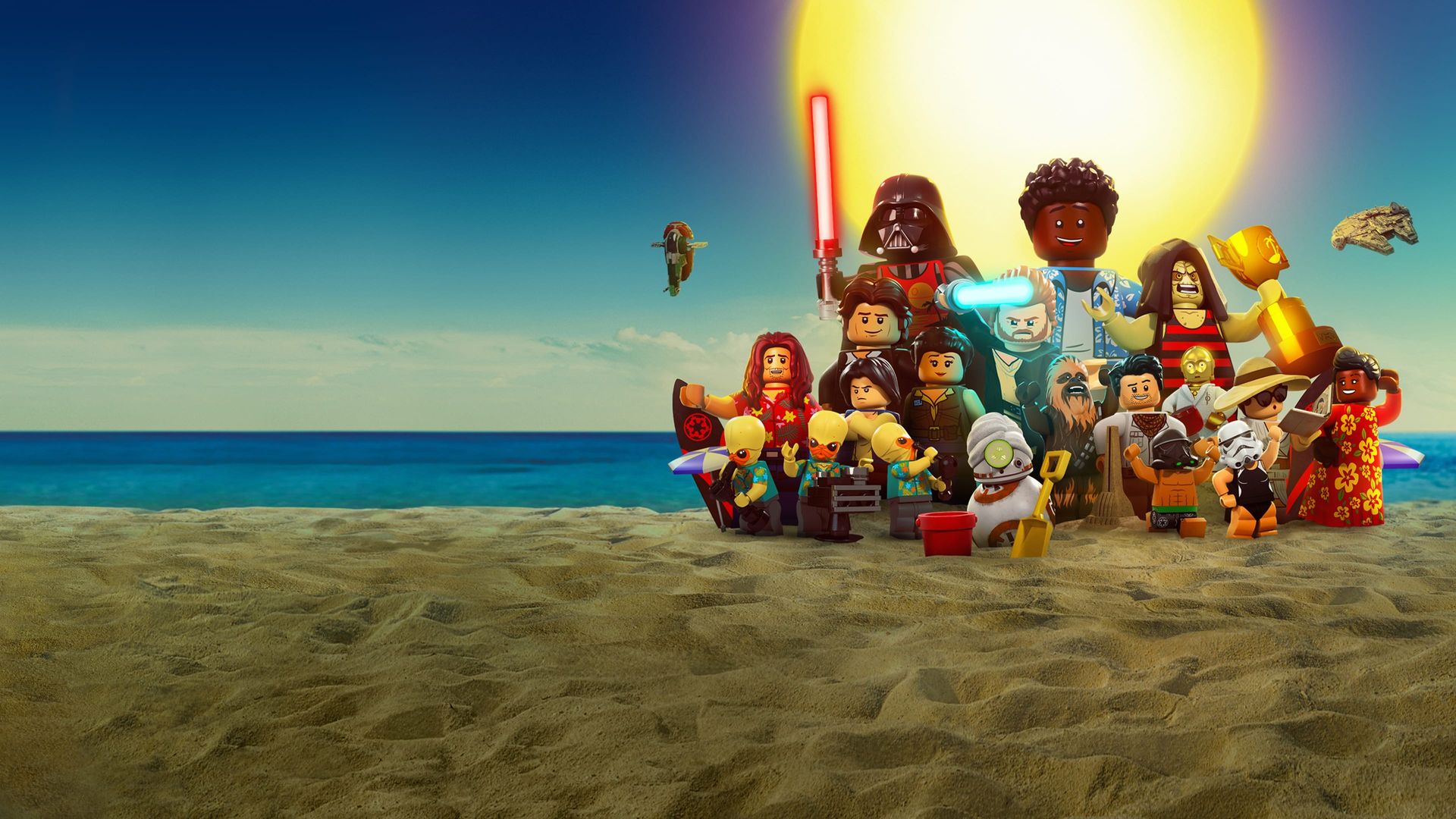 Lego Star Wars Summer Vacation background