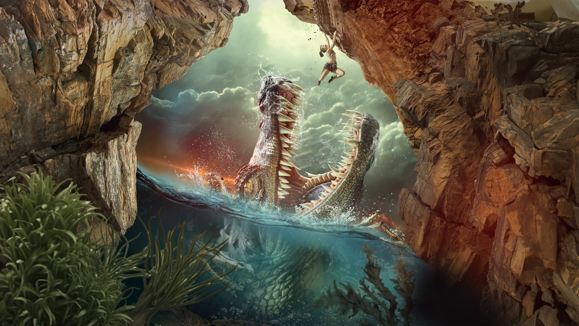 Crocodile Swarm background