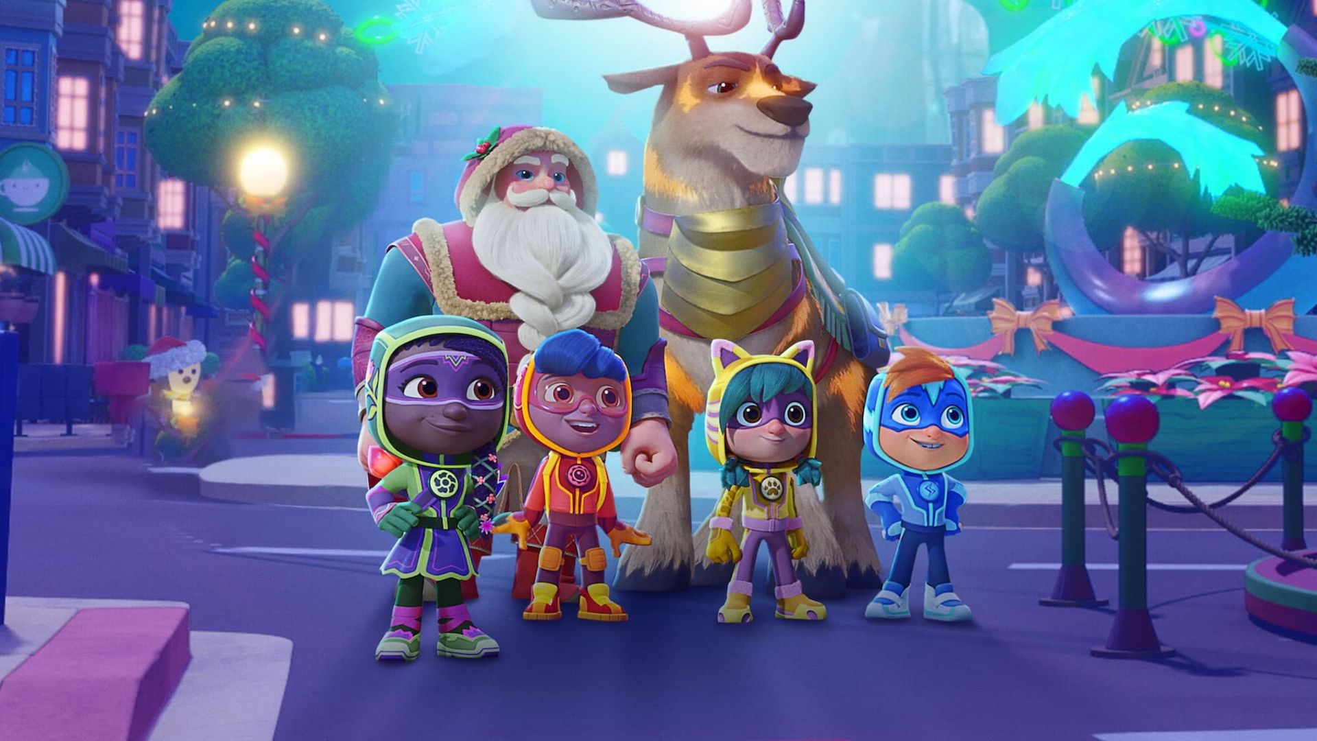 The Action Pack Saves Christmas background
