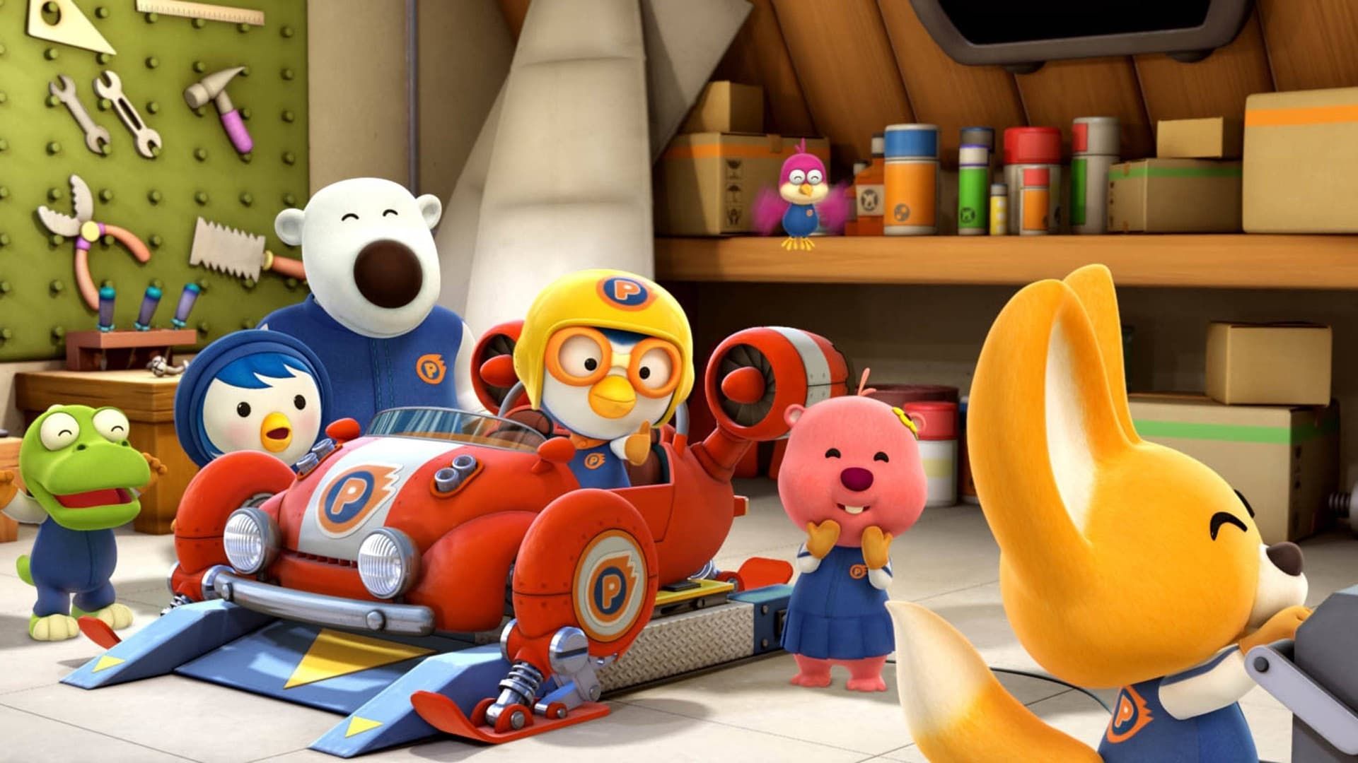 The Little Penguin Pororo's Racing Adventure background