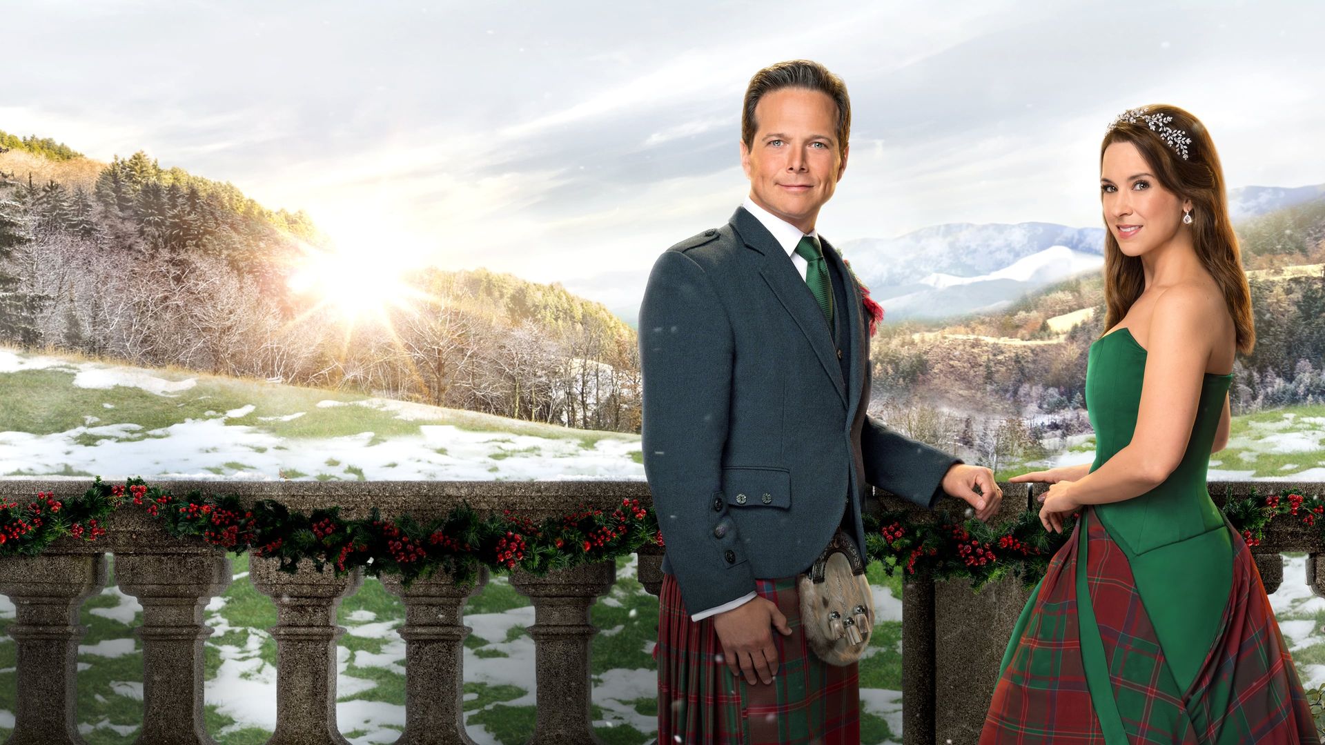 A Merry Scottish Christmas background