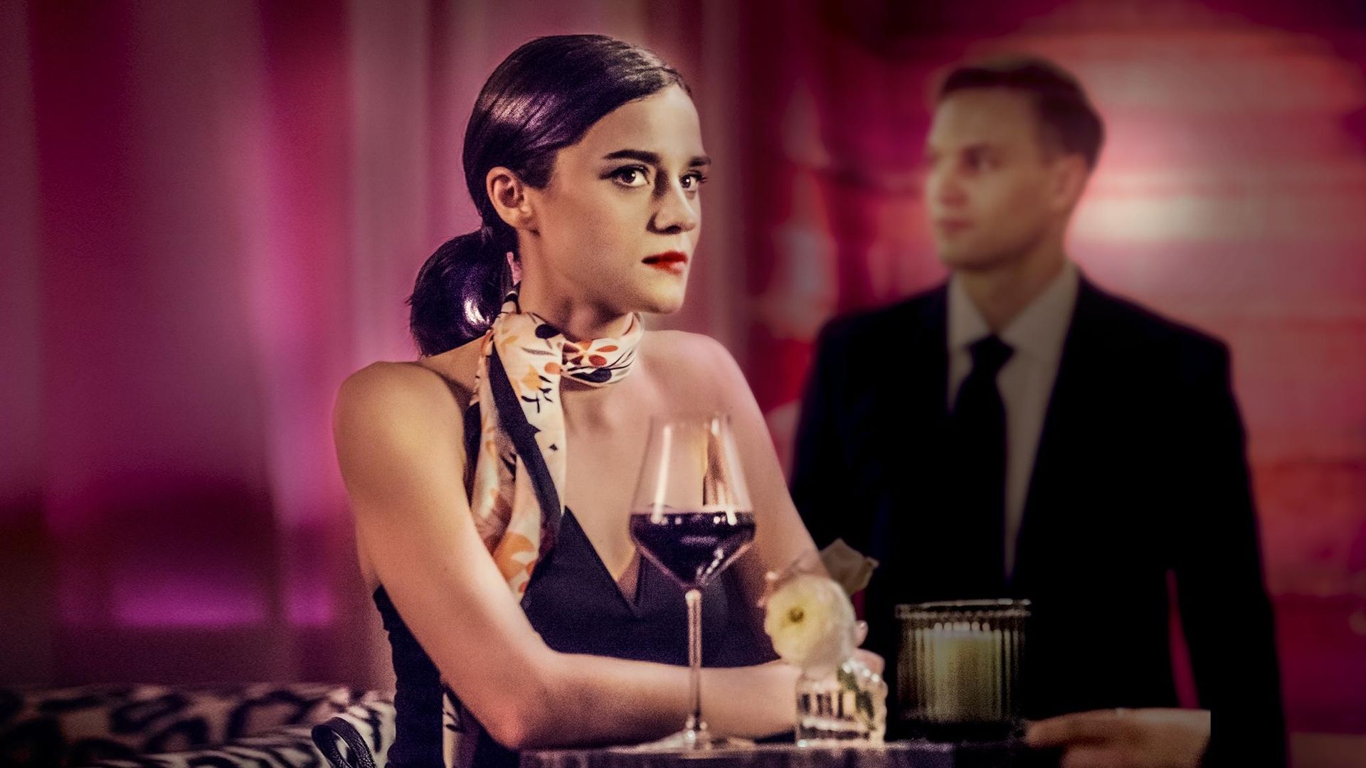 Woman with the Red Lipstick background
