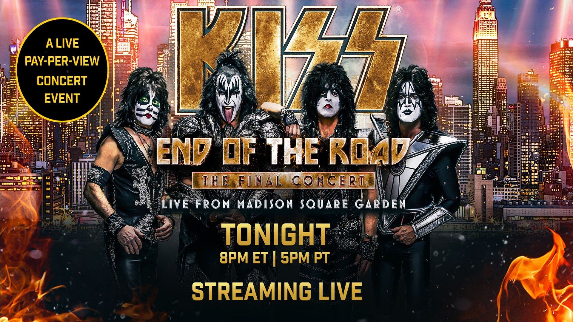 KISS: End of the Road Live from Madison Square Garden background