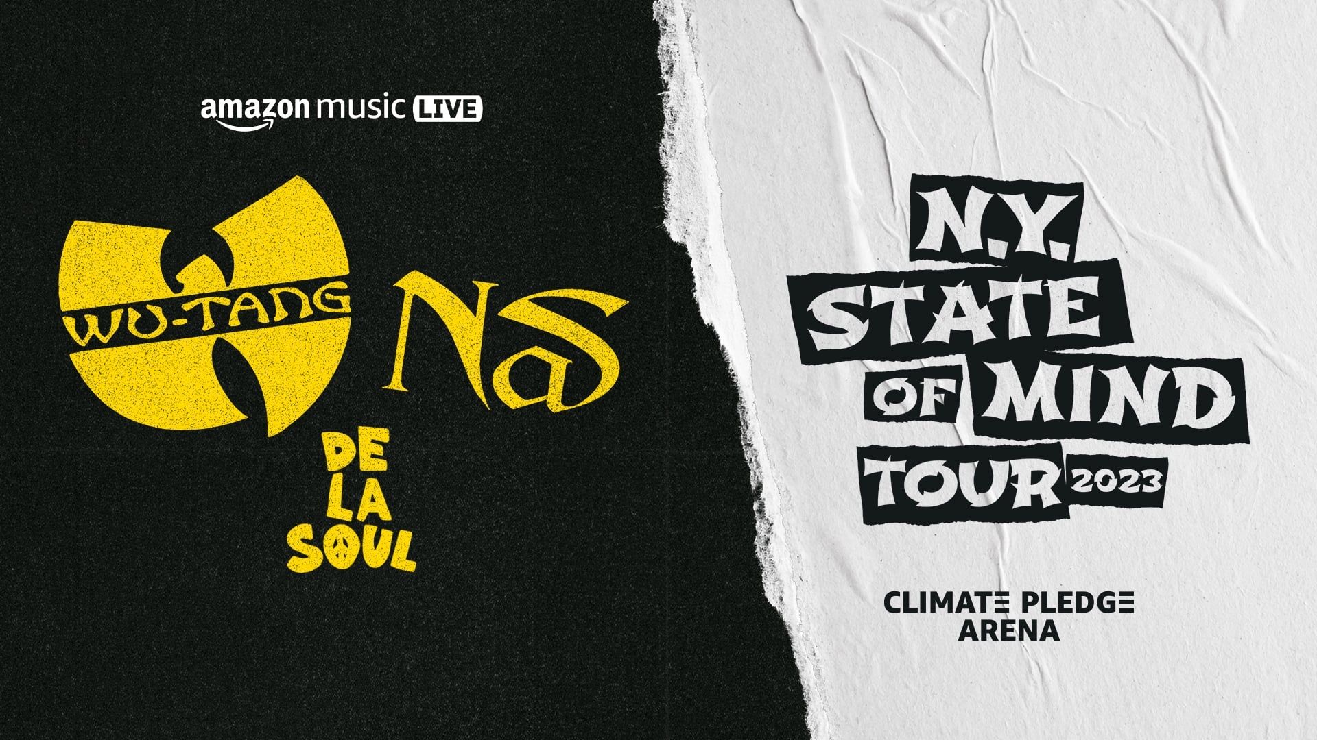 Amazon Music Live: Wu-Tang Clan, Nas, and De La Soul's 'N.Y. State of Mind Tour' background